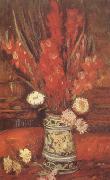 Vincent Van Gogh Vase with Red Gladioli (nn04) USA oil painting artist